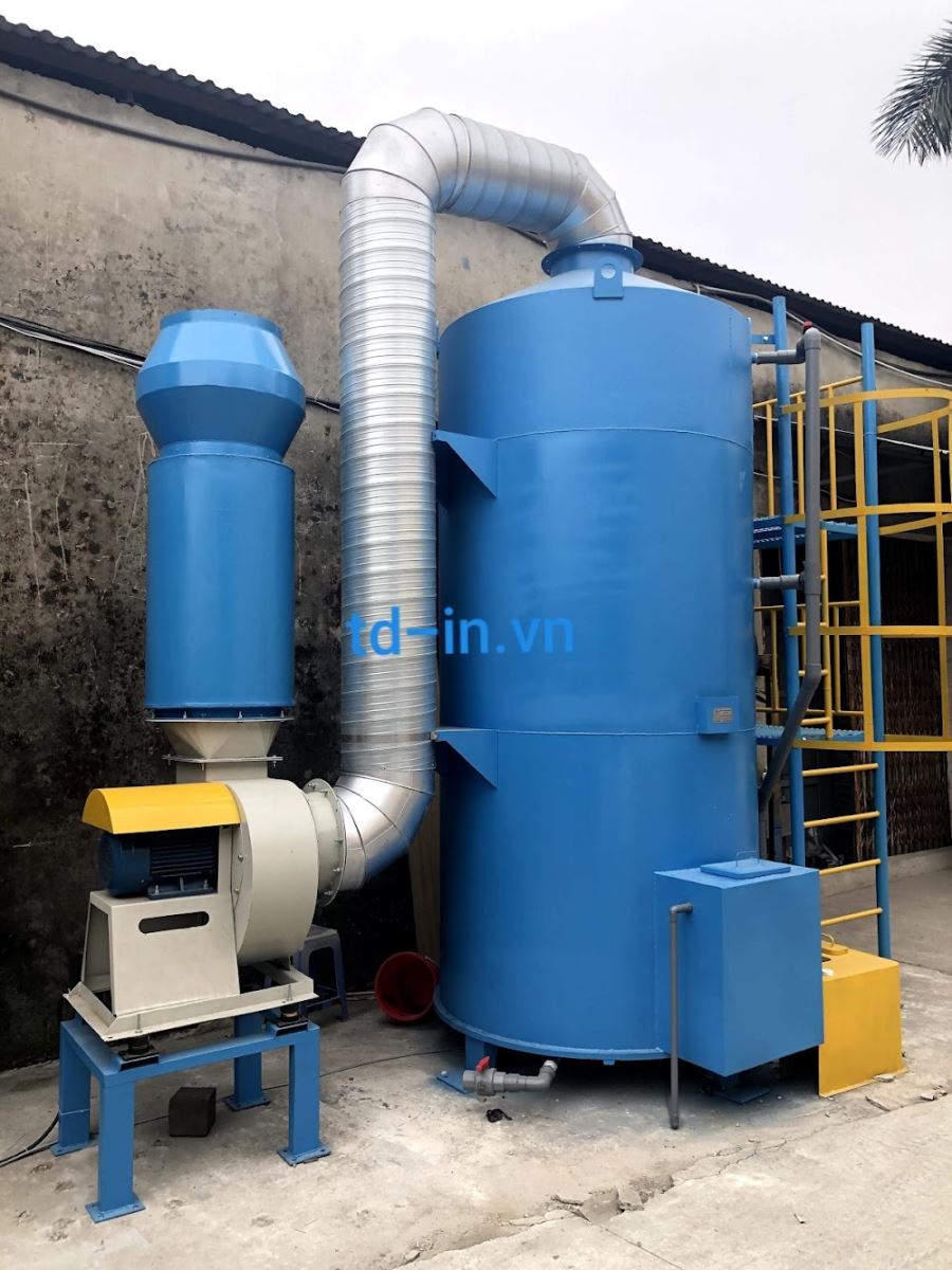 công nghệ xử lý khí thải bằng tháp hấp thụ